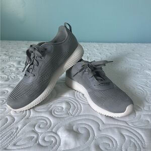 Skechers Bob’s squad ghost star gray memory foam sneakers